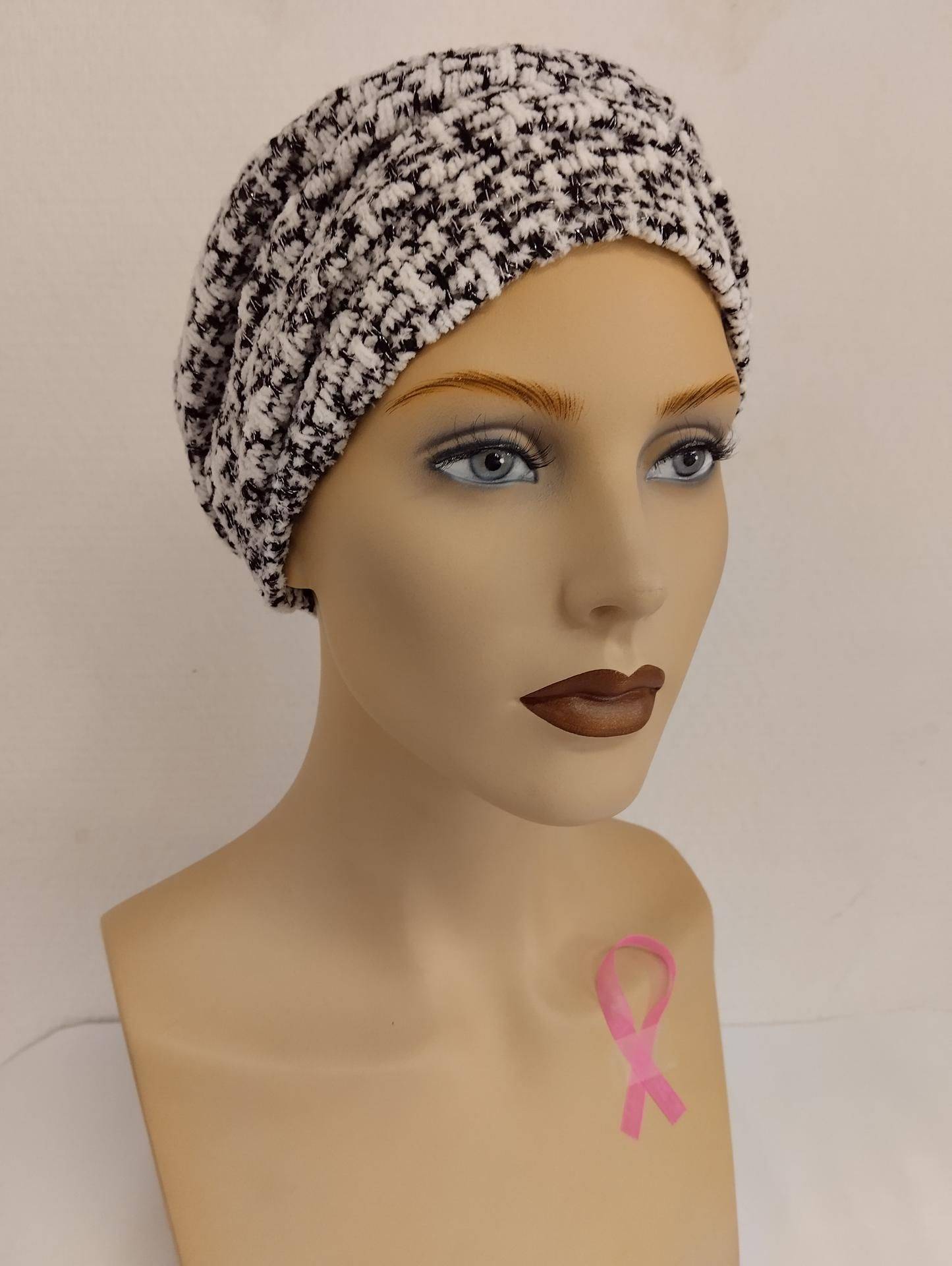 bandeau doux blanc et noir