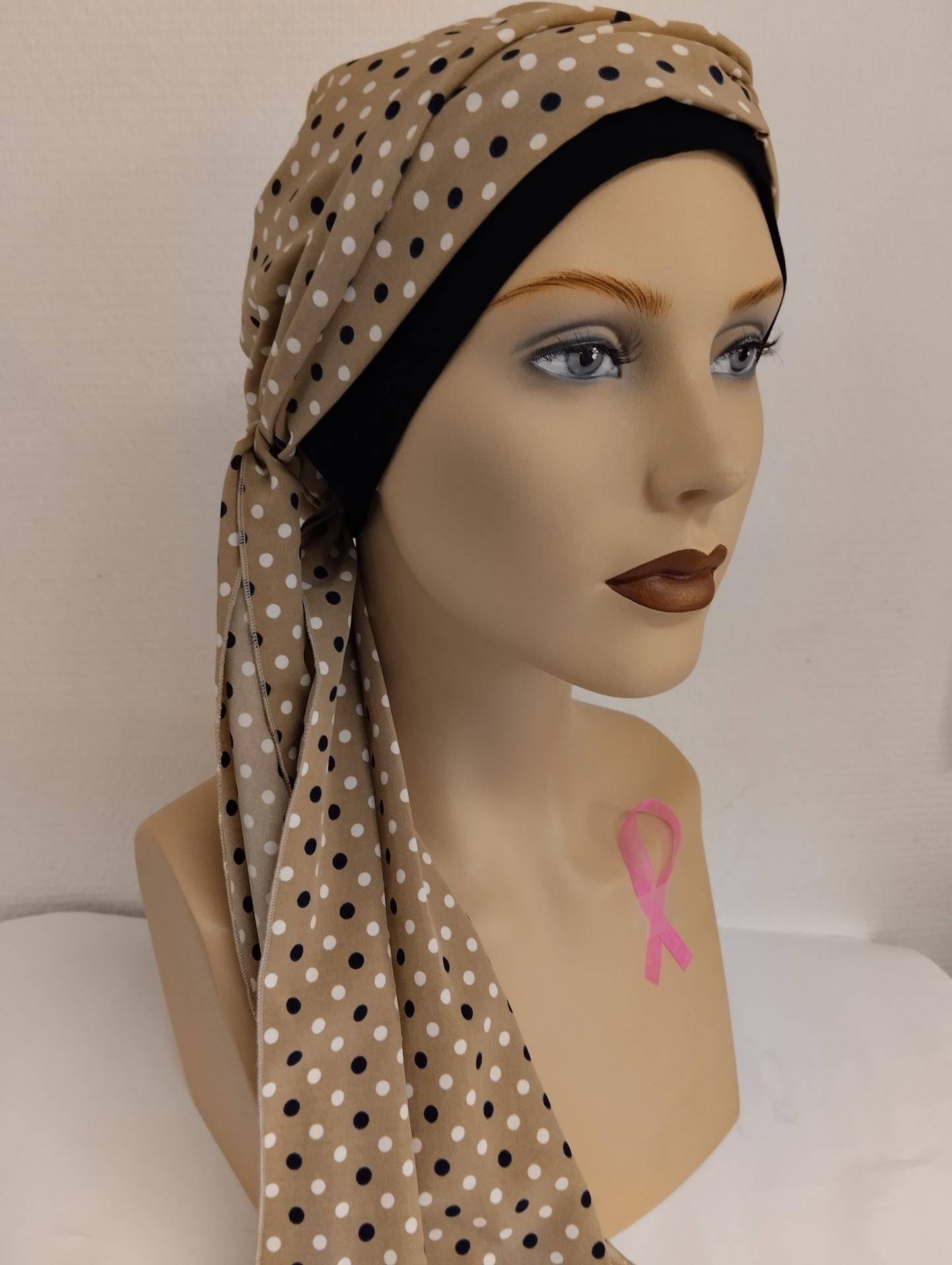 bandeau beige et noir