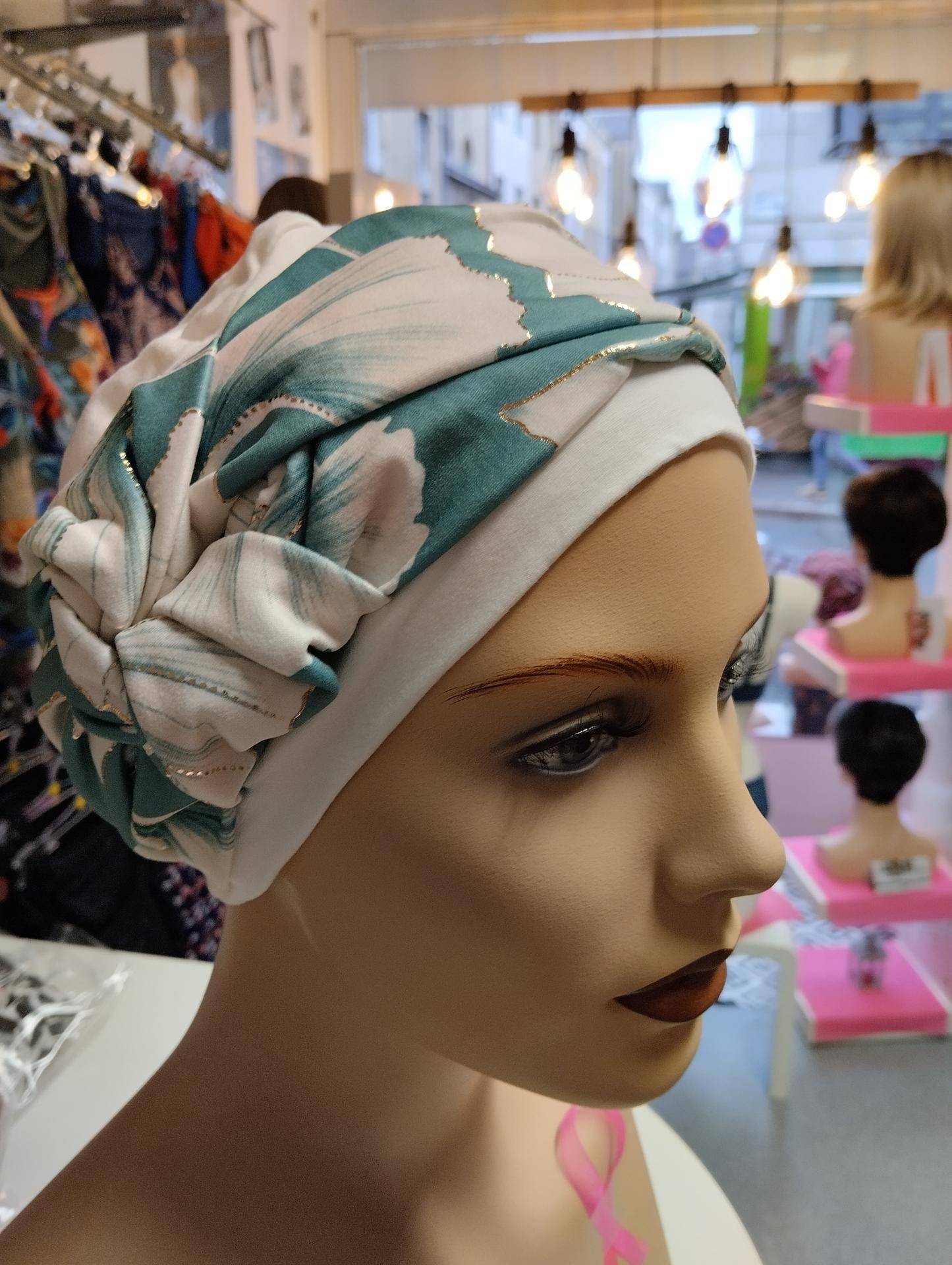bandeau blanc et bleu